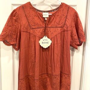 Knox Rose Women's Terracotta Blouse